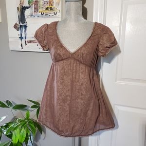 FREE PEOPLE peasant style cotton shirt, XS